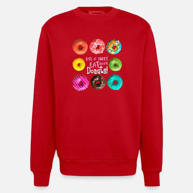 Donuts - Sweat bio épais oversize fabriqué en UE - rouge