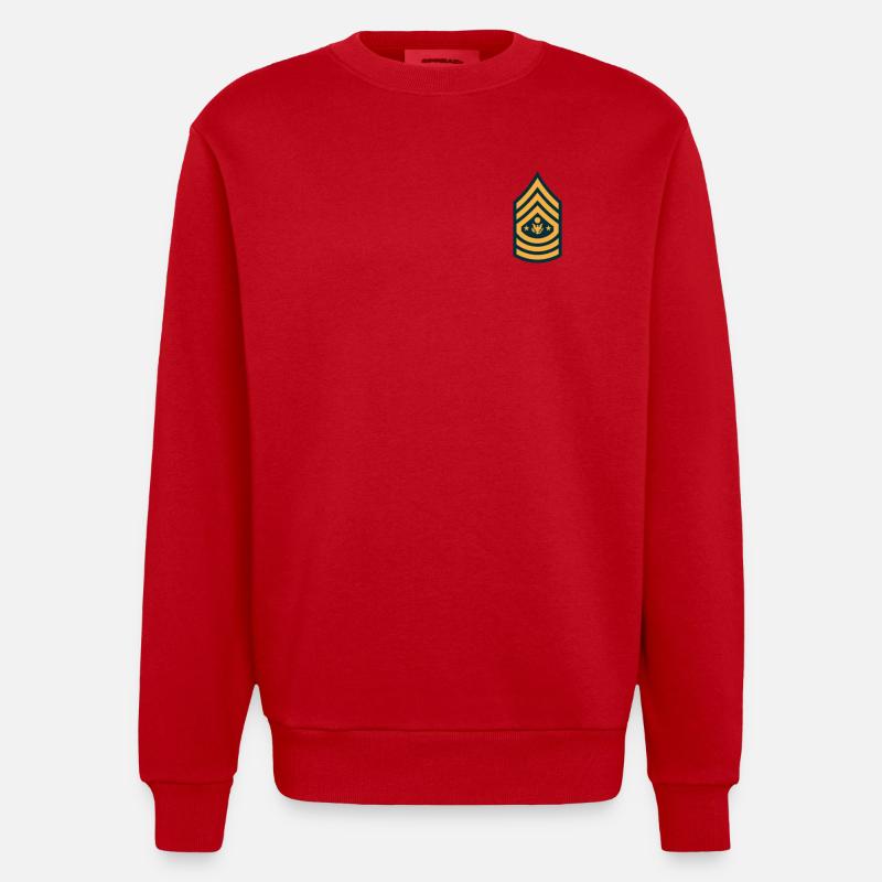 Sergent sergent de l’armée - Sweat bio épais oversize fabriqué en UE - rouge