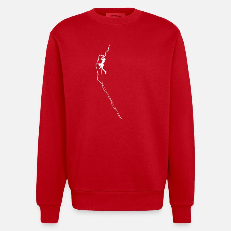 montée - Sweat bio épais oversize fabriqué en UE - rouge
