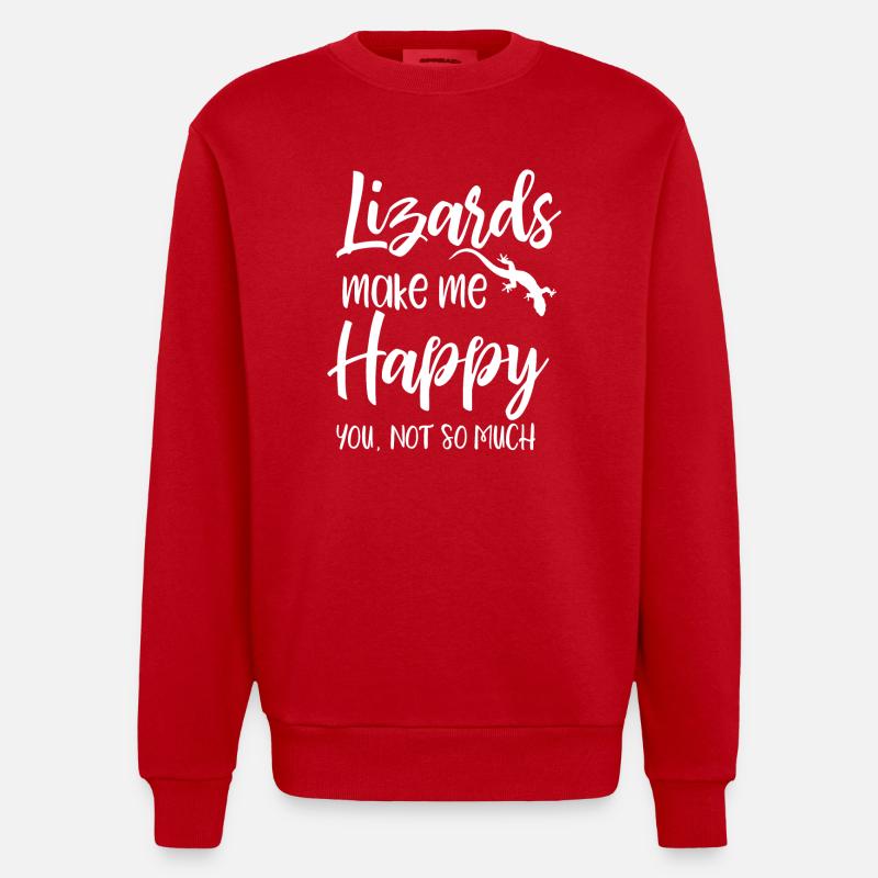 Echse - Echsen - Echsenbesitzer - Lustig - Heavyweight Oversized Organic Crew Neck Made in EU - Rot