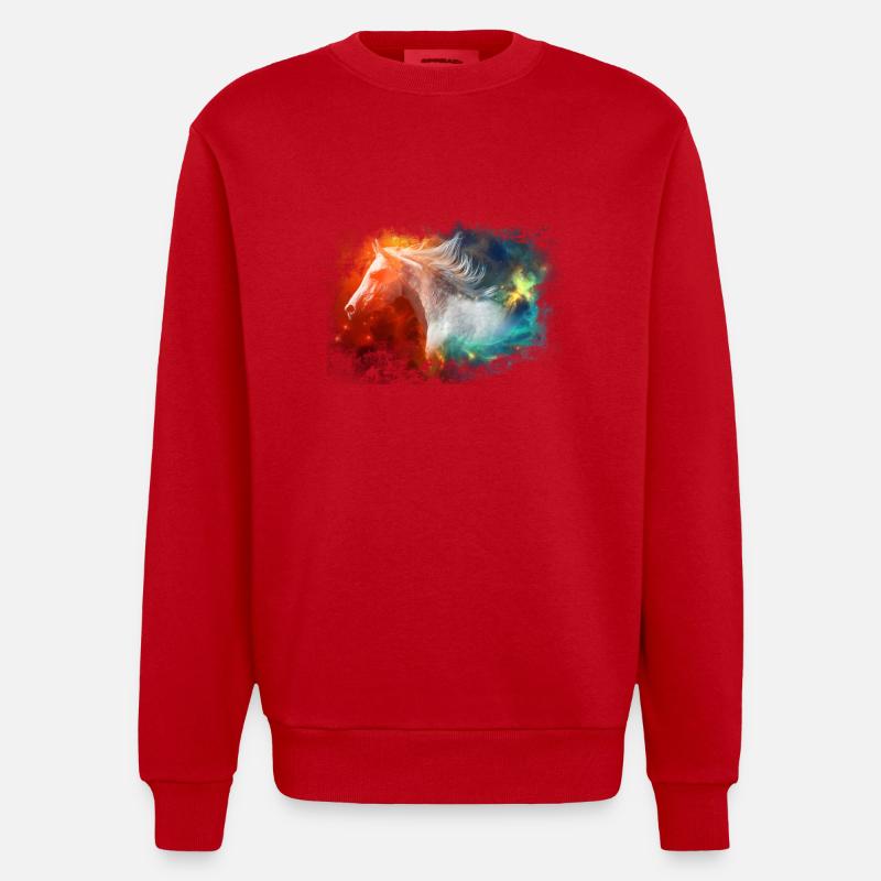 Cheval - Sweat bio épais oversize fabriqué en UE - rouge