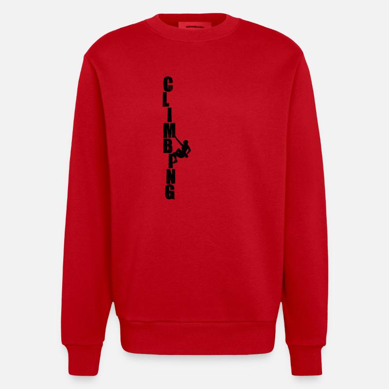 montée - Sweat bio épais oversize fabriqué en UE - rouge