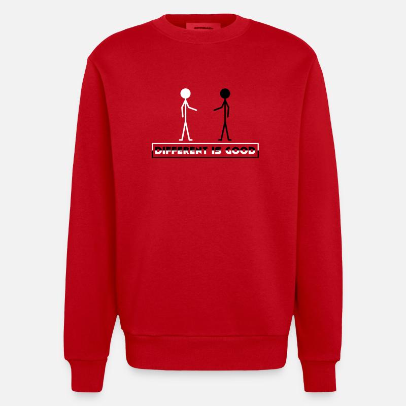 Anders sein ist gut - Heavyweight Oversized Organic Crew Neck Made in EU - Rot
