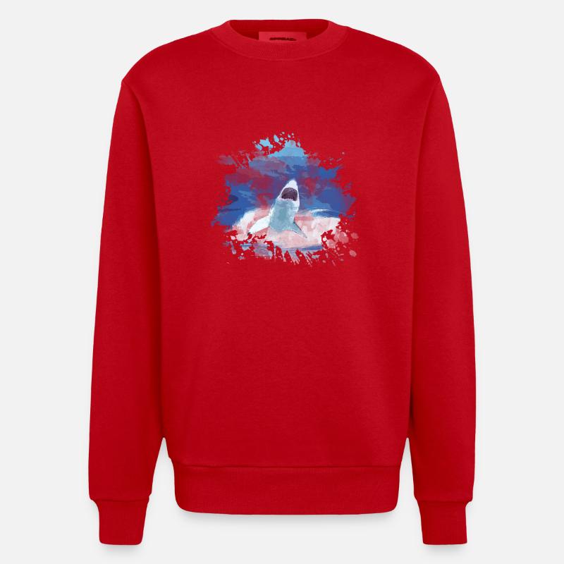 Hai - Heavyweight Oversized Organic Crew Neck Made in EU - Rot