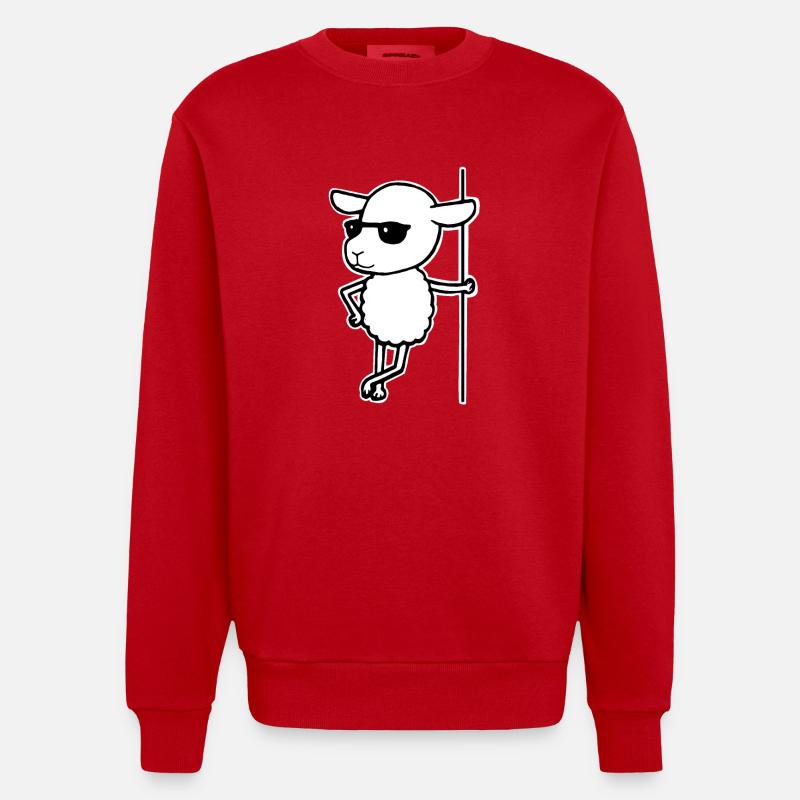 Mouton - Sweat bio épais oversize fabriqué en UE - rouge