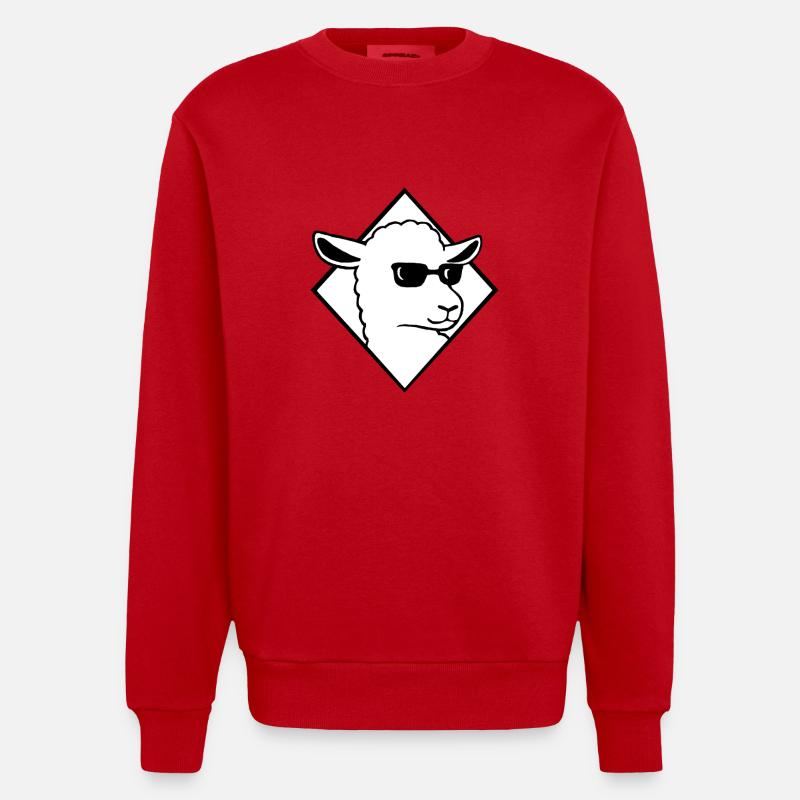 Schaf - Heavyweight Oversized Organic Crew Neck Made in EU - Rot
