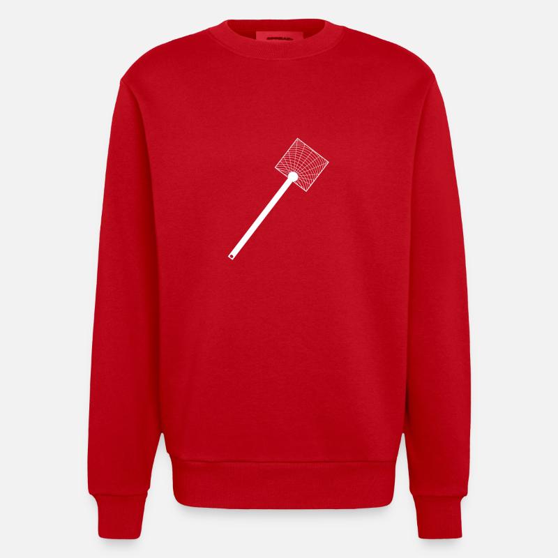 Tapes de mouches blanches - Sweat bio épais oversize fabriqué en UE - rouge