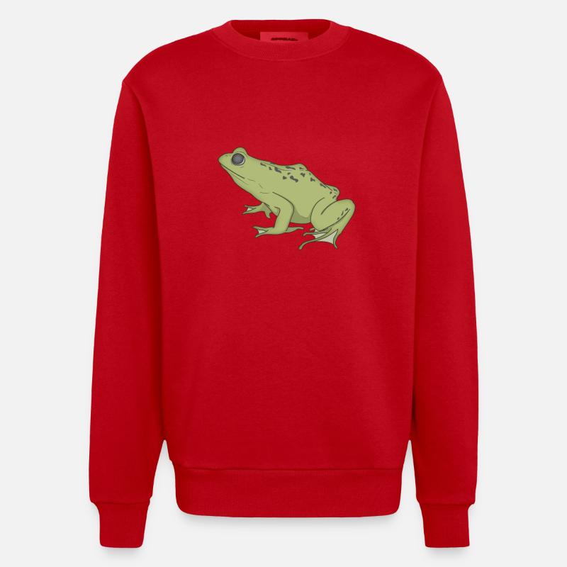 Frosch - Heavyweight Oversized Organic Crew Neck Made in EU - Rot