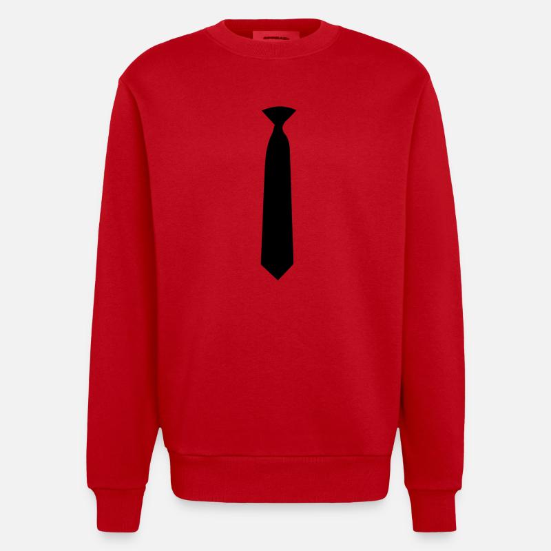 Cravate - Sweat bio épais oversize fabriqué en UE - rouge