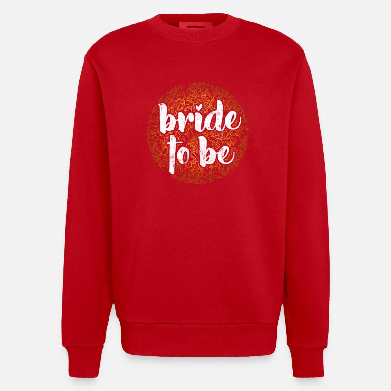 Braut als Design geschenk - Heavyweight Oversized Organic Crew Neck Made in EU - Rot