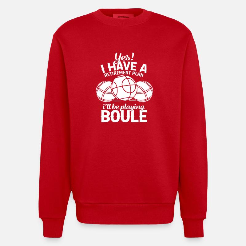 Boule pension plan - Heavyweight Oversized Organic Crew Neck Made in EU - red