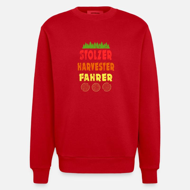 Harvester - Heavyweight Oversized Organic Crew Neck Made in EU - Rot