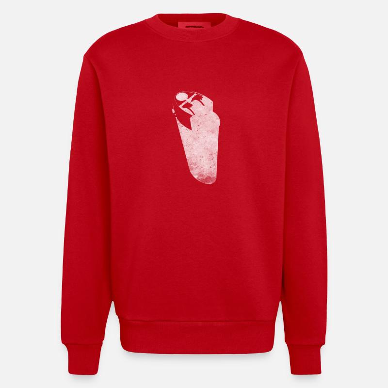 Plus léger - Sweat bio épais oversize fabriqué en UE - rouge