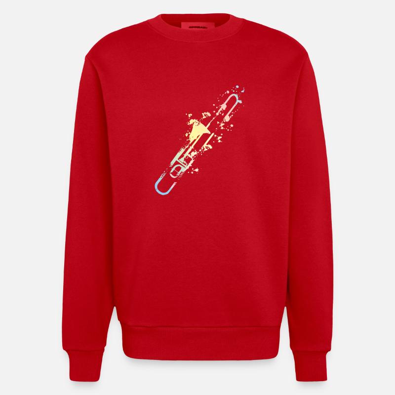 Splash Posaune - Heavyweight Oversized Organic Crew Neck Made in EU - Rot