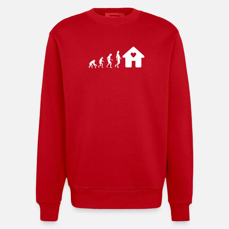 Bauherrin Geschenk - Heavyweight Oversized Organic Crew Neck Made in EU - Rot