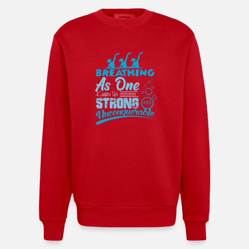 Synchronschwimmen - Heavyweight Oversized Organic Crew Neck Made in EU - Rot