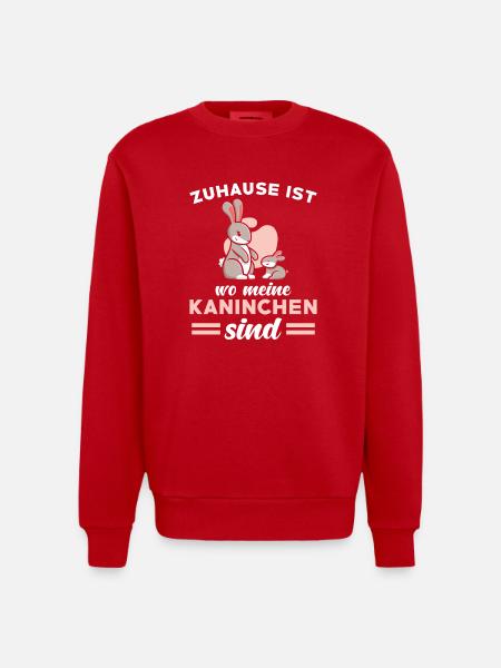 Kaninchen Spruch niedlich - Heavyweight Oversized Organic Crew Neck Made in EU - Rot