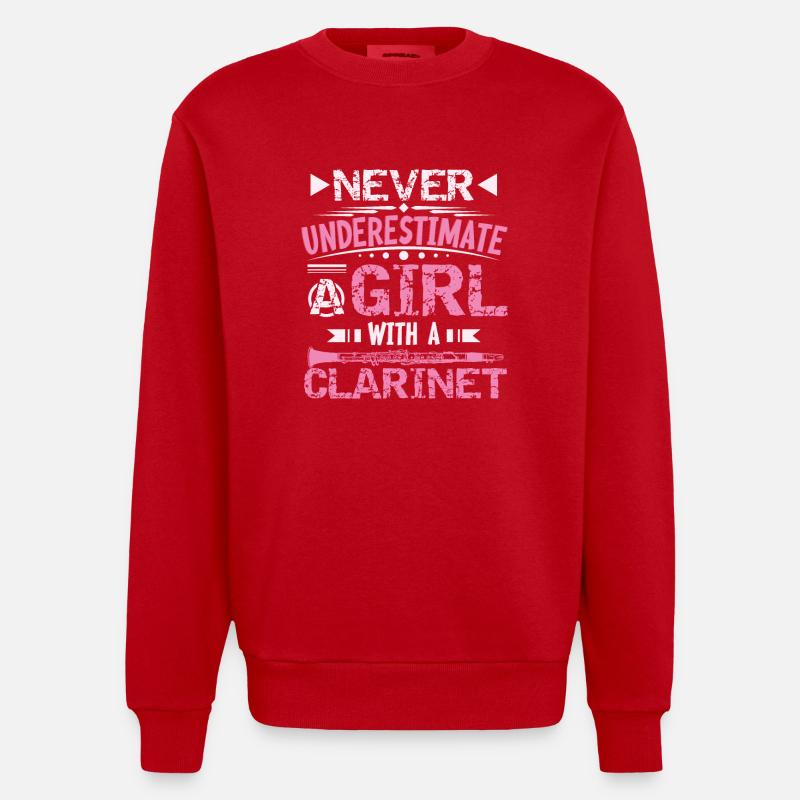 klarinette - Heavyweight Oversized Organic Crew Neck Made in EU - Rot