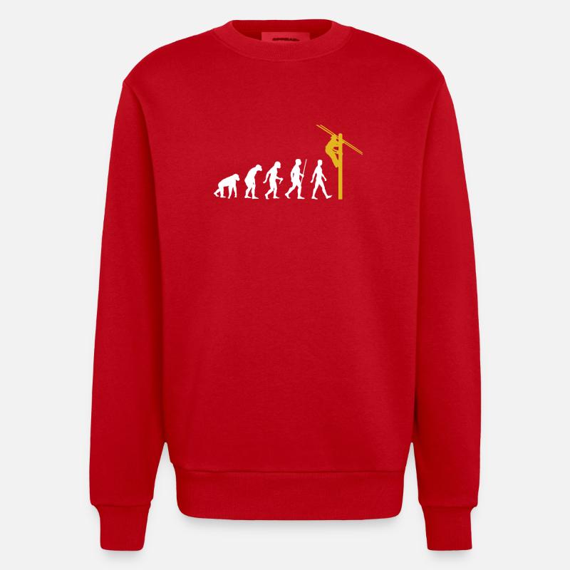 Freileitungsmonteur - Heavyweight Oversized Organic Crew Neck Made in EU - Rot