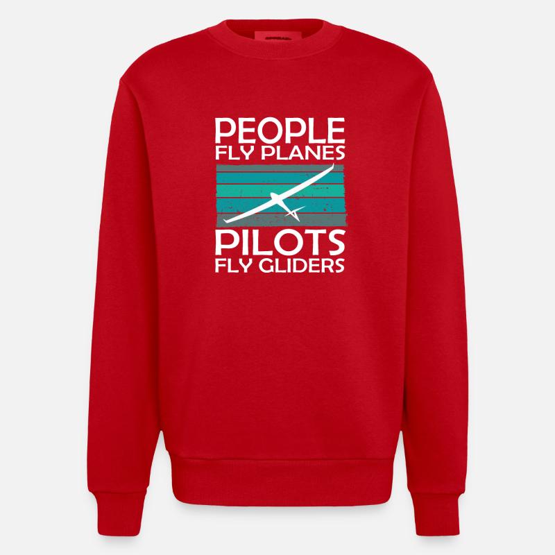 Planeurs et planeurs - Sweat bio épais oversize fabriqué en UE - rouge