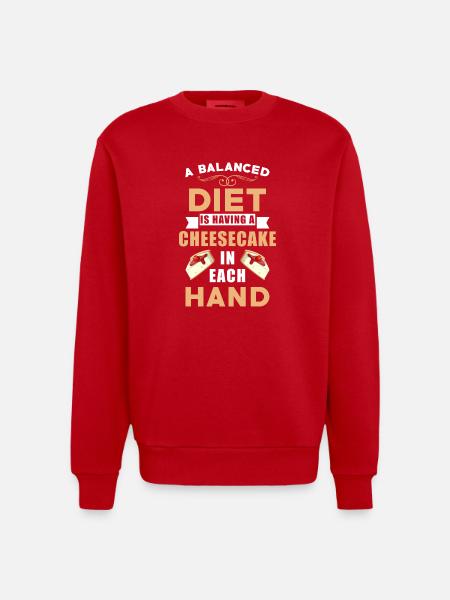 Cheesecake Diet - Heavyweight Oversized Organic Crew Neck Made in EU - red