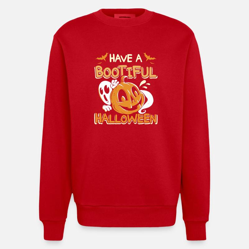 Passez un Halloween bootiful - Sweat bio épais oversize fabriqué en UE - rouge