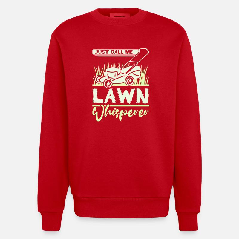 Appelez-moi simplement chuchoteur de pelouse - Sweat bio épais oversize fabriqué en UE - rouge