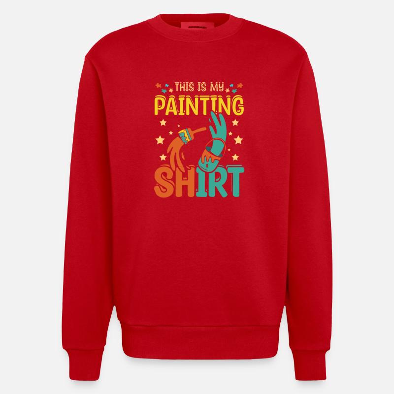 C'est ma chemise de peinture - Sweat bio épais oversize fabriqué en UE - rouge