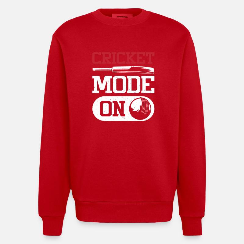 Mode Cricket activé - Sweat bio épais oversize fabriqué en UE - rouge