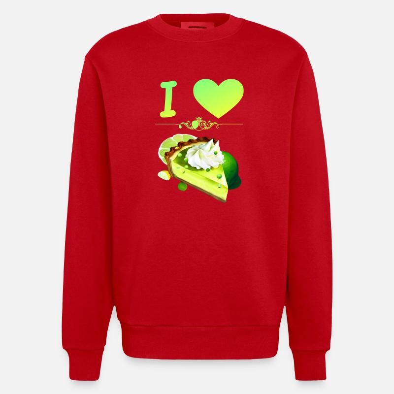 J’adore Key Lime Pie - Sweat bio épais oversize fabriqué en UE - rouge