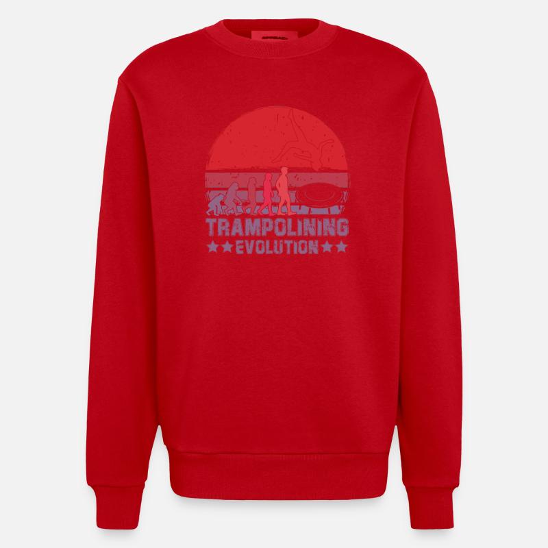 Trampoline Evolution - Sweat bio épais oversize fabriqué en UE - rouge