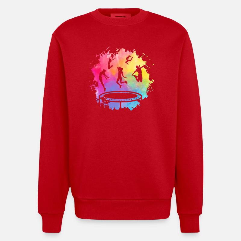 Trampolin - Heavyweight Oversized Organic Crew Neck Made in EU - Rot