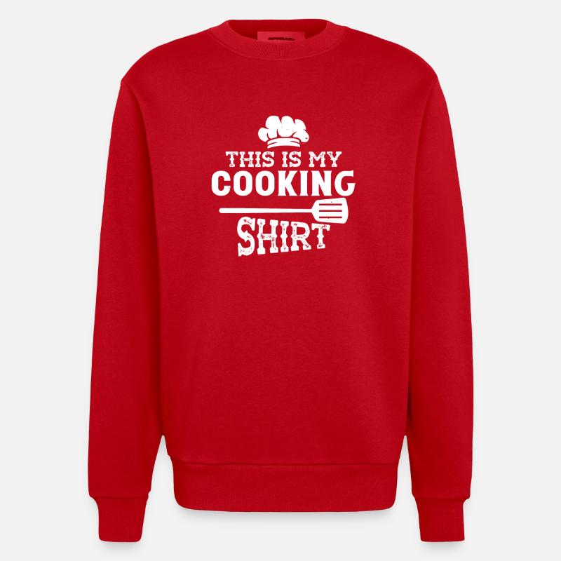 This is my Cooking - Heavyweight Oversized Organic Crew Neck Made in EU - red