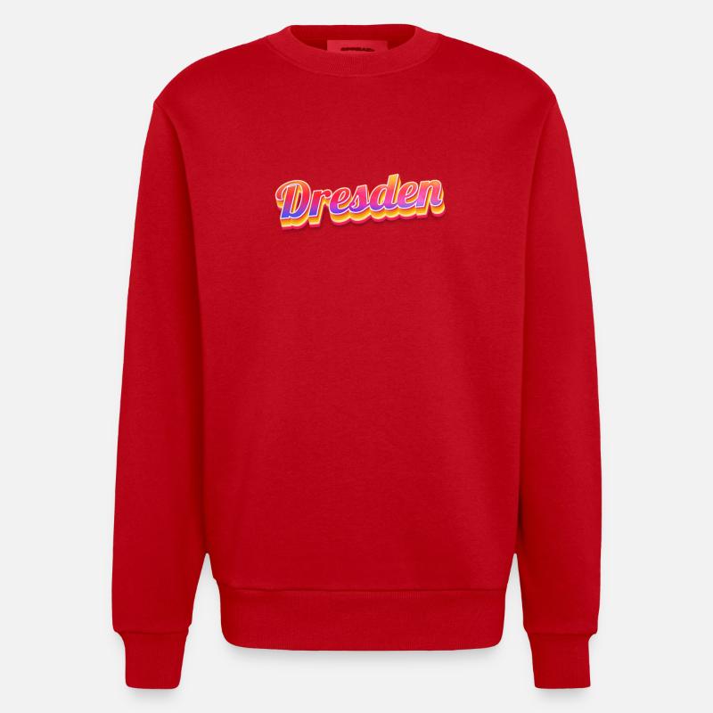 Dresdnerin Dresdner Dresde - Sweat bio épais oversize fabriqué en UE - rouge