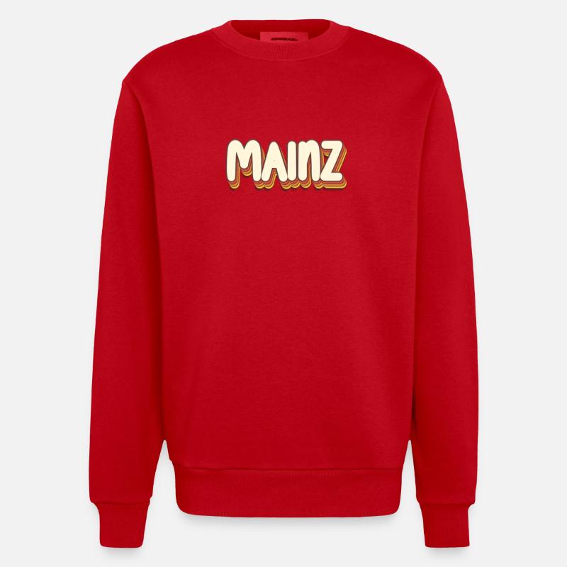 Mainzerin Mainzer Mayence - Sweat bio épais oversize fabriqué en UE - rouge