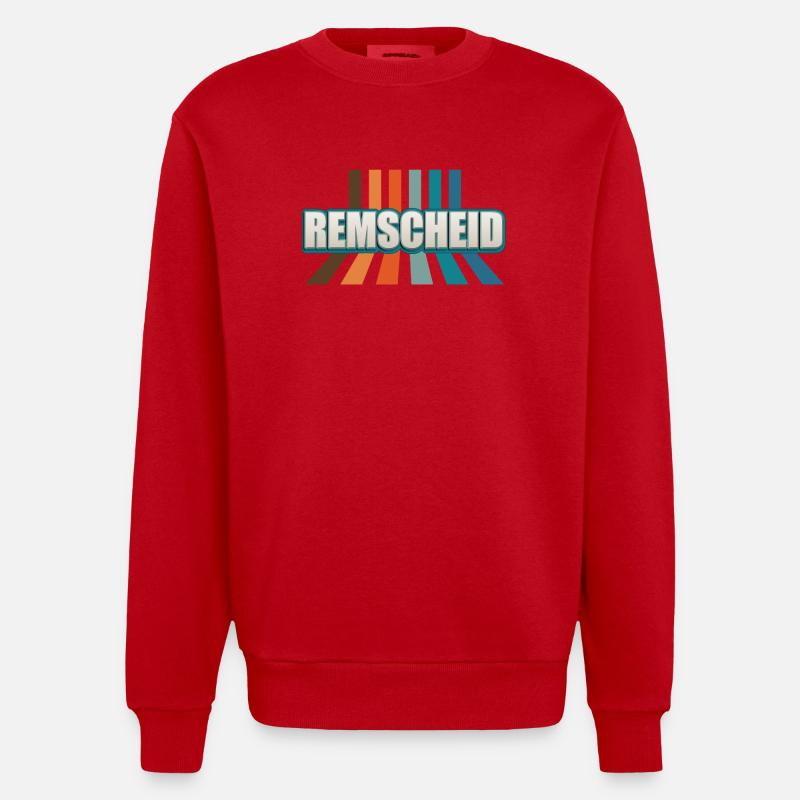 Remscheiderin Remscheider Remscheid - Heavyweight Oversized Organic Crew Neck Made in EU - red