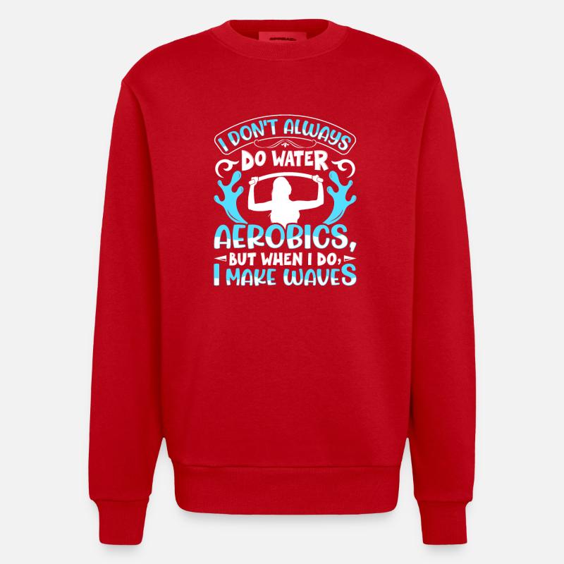 Conceptions d’exercices d’aérobic - Sweat bio épais oversize fabriqué en UE - rouge