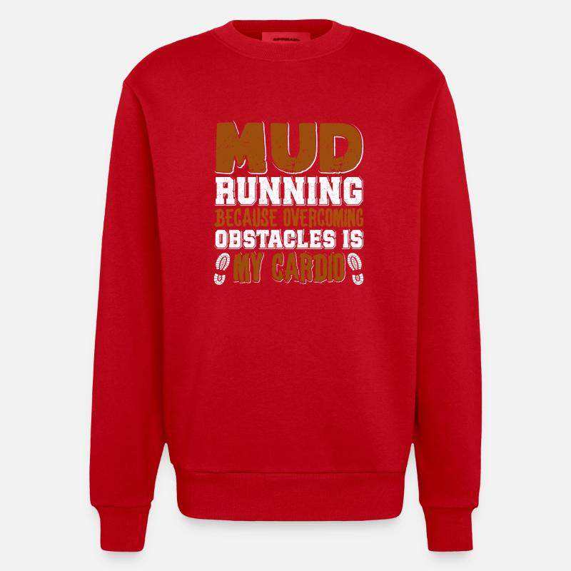 Course drôle parfaite - Sweat bio épais oversize fabriqué en UE - rouge