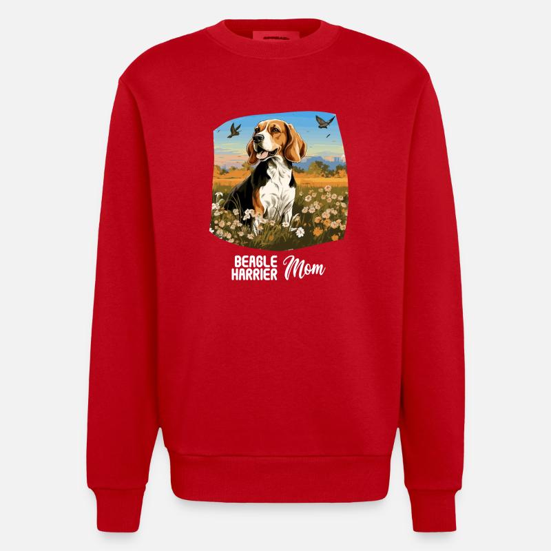 Busard Saint-Martin - Sweat bio épais oversize fabriqué en UE - rouge