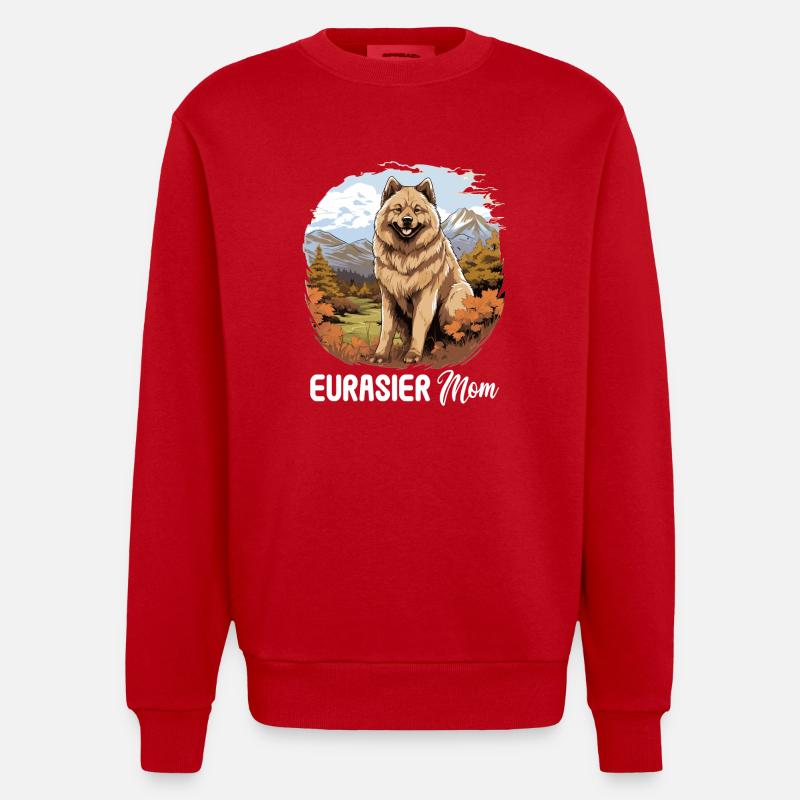 Chien Eurasier - Sweat bio épais oversize fabriqué en UE - rouge