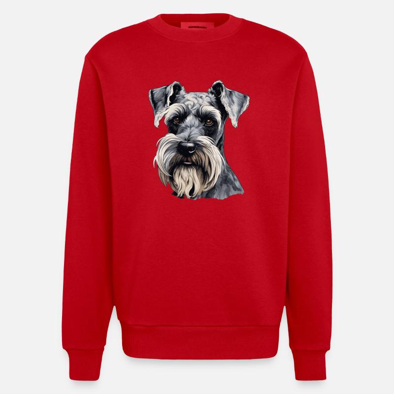 Schnauzer géant - Sweat bio épais oversize fabriqué en UE - rouge