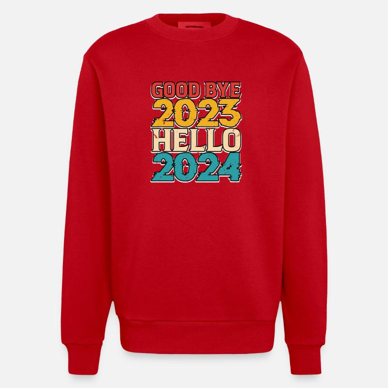 Bonjour 2024 - Sweat bio épais oversize fabriqué en UE - rouge