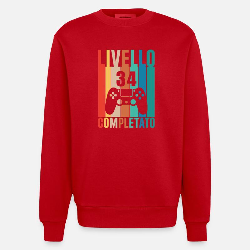 Stufe 34 - Heavyweight Oversized Organic Crew Neck Made in EU - Rot