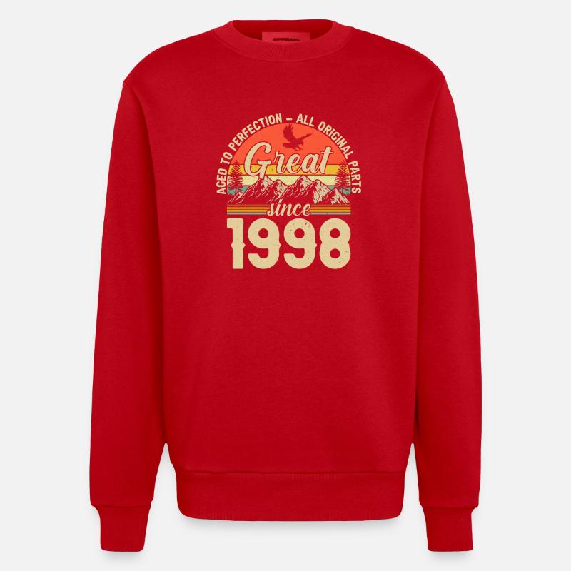 1998 Limited Edition - Sweat bio épais oversize fabriqué en UE - rouge