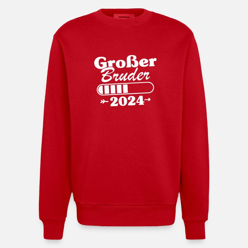 Big Brother Loading 2024 - Heavyweight Oversized Organic Crew Neck Made in EU - red