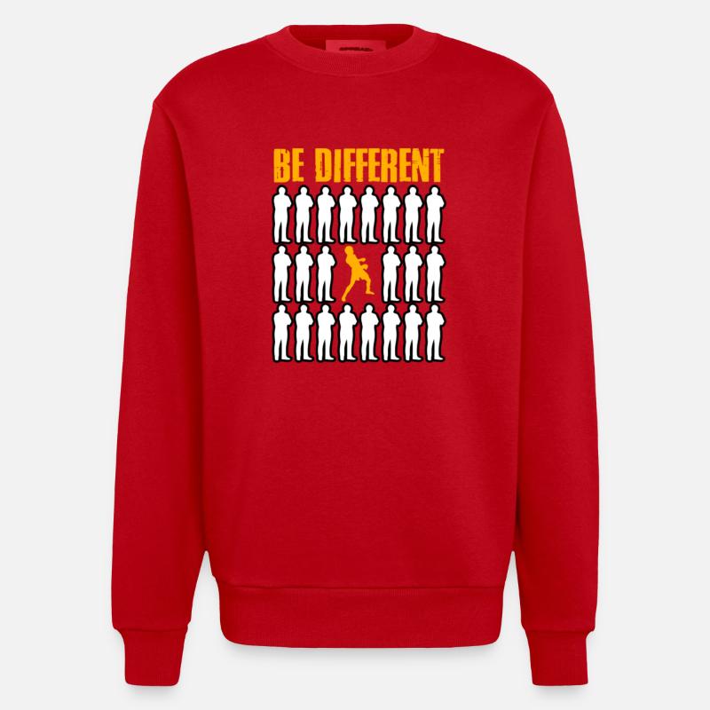 Sei anders Boxen - Heavyweight Oversized Organic Crew Neck Made in EU - Rot