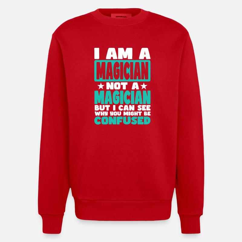 Zauberer - Heavyweight Oversized Organic Crew Neck Made in EU - Rot