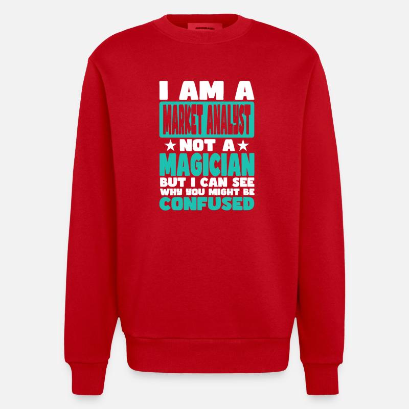 Analyste de marché - Sweat bio épais oversize fabriqué en UE - rouge