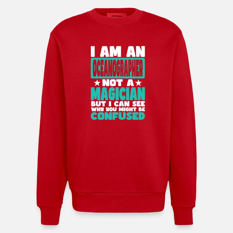 Océanographe - Sweat bio épais oversize fabriqué en UE - rouge