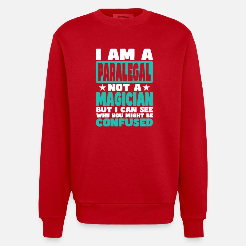 Anwaltsgehilfe - Heavyweight Oversized Organic Crew Neck Made in EU - Rot
